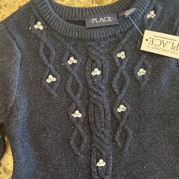 The Children's Place Sparkly Navy Dress - Picture 2 of 4